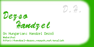 dezso handzel business card